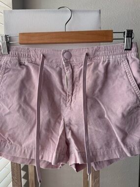 American Eagle Women's Light Pink Drawstring Cotton Shorts
